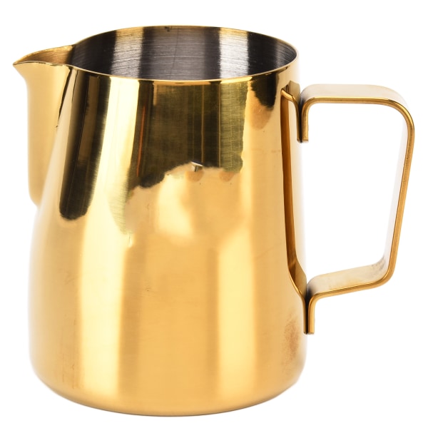 380 ML kaffekanna kopp ljust guld rostfritt stål kaffe mjölkskumningskopp för restaurang hembar