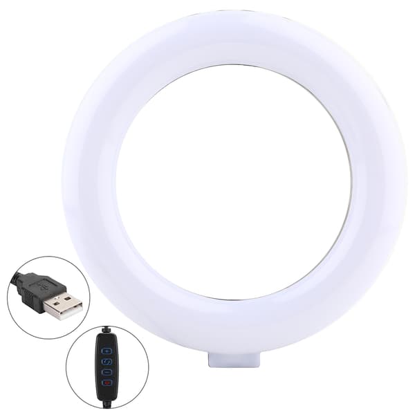 LED Ring Light Fyldlys Lampe Fotografisk Udstyr til Telefon Live Broadcast Selfie 16cm16cm