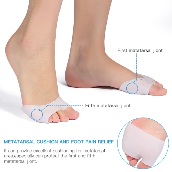 Bunion Corrector Pads Gel 1 pari Ball of Foot Pehmuste Jalkojen etupohjalliset jalkapöydän tukemiseen