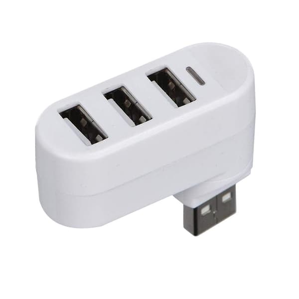 Maikou Drejelig 3 Porte USB 3.0 HUB + 2 USB 2.0 Adapter Splitter Hvid