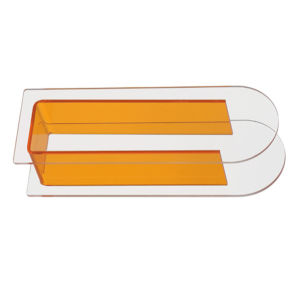 Moderne Akryl Klar Vase Farverige Akryl Blomster Vase til Bryllup Fest Hjem Bord Dekoration Semi Farverige Vibrerende Orange