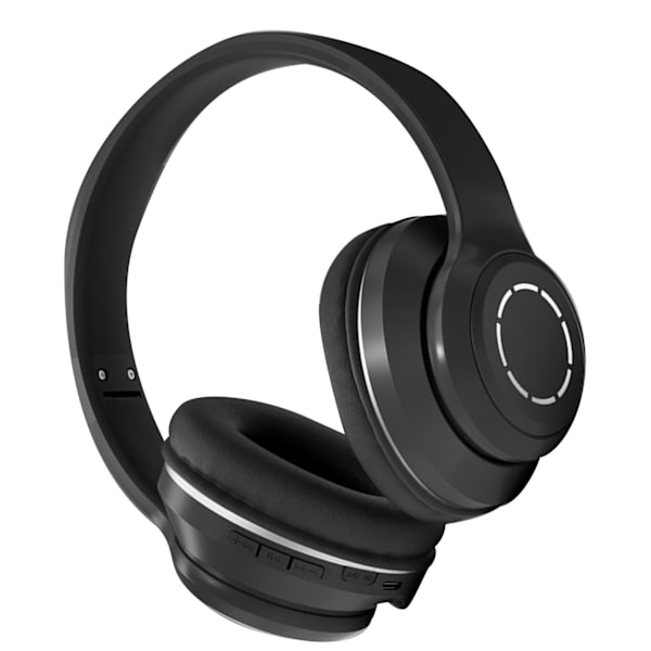 Trådløst Gaming Headset Gradient BT5.2 Forbindelse Bløde Ørepuder Farverige Lys Spil Headset til Stationær Bærbar Sort