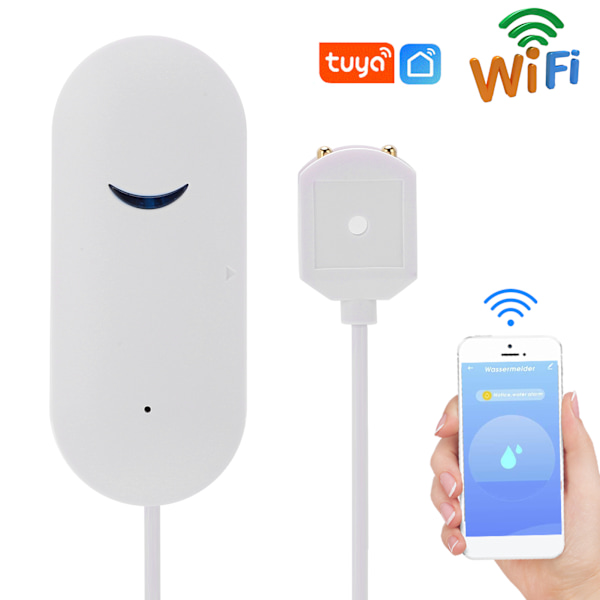 Smart vattenläckagedetektor Wifi för TUYA App Alarm Hembutik Kontor Lager Skola Säkerhetsenhet