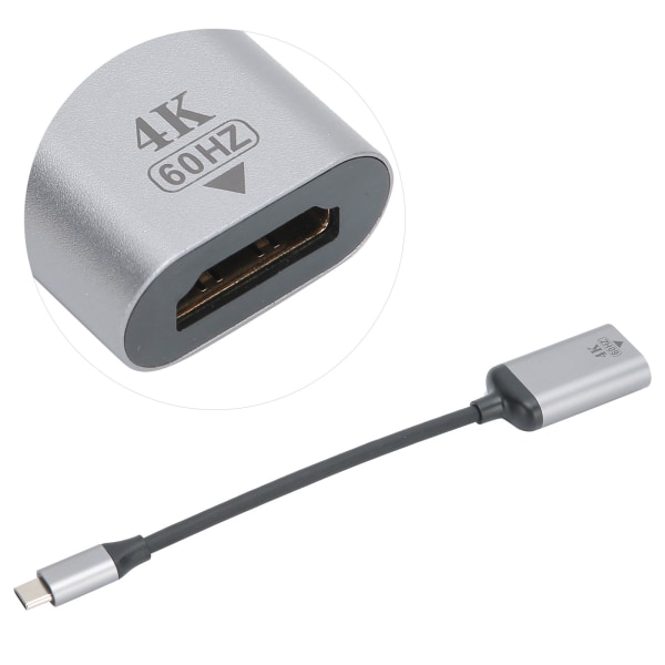 TypeC-uros-HDMI-sovitinkaapeli 8/10/12-bittinen Color Depth Plug and Play for Windows Androidille OS X:lle