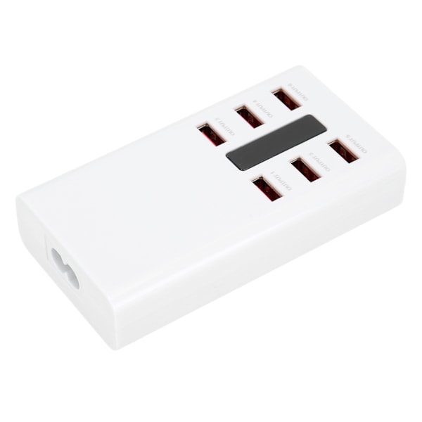 100-240V 6-port multi USB hurtigoplader station til mobiltelefoner med 30W US-stik