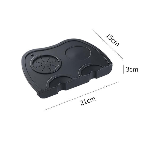 Silikone Kaffe Tamper Måtte, Espresso Tamper Pad, Kaffe Tamper Måtte, Skridsikker Kaffe Tamper Måtte til Café Værktøj (Sort)