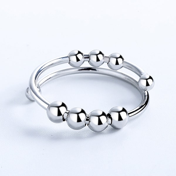 Fidget Ring Åpen Design Justerbar Fingerringtilbehør i Rustfritt Stål for Menn Kvinner