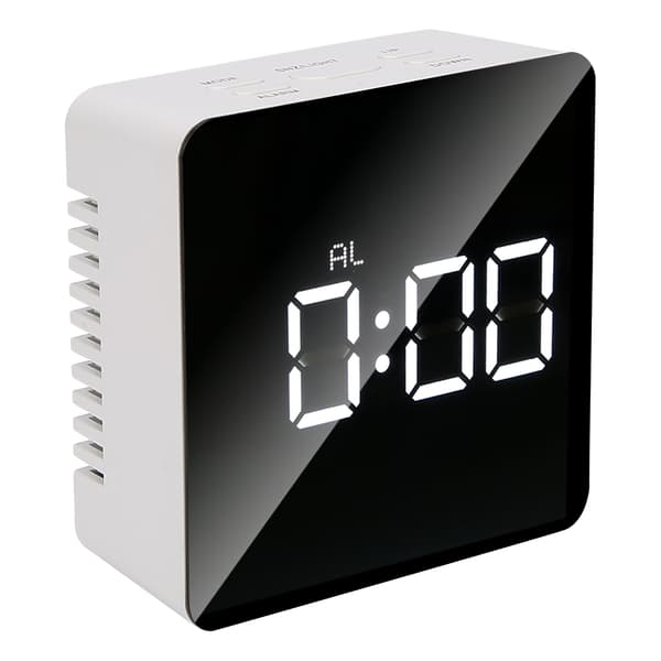 Multifunktionel LED Vækkeur Skrivebord Makeup Spejl Timer Digitalt Ur