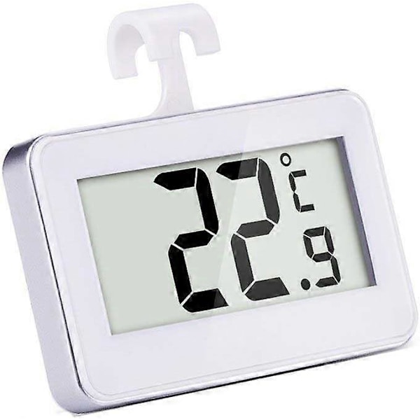 Digitalt Kjøleskapstermometer, Digitalt Frysetermometer og Romtemperaturmåler, Hvit