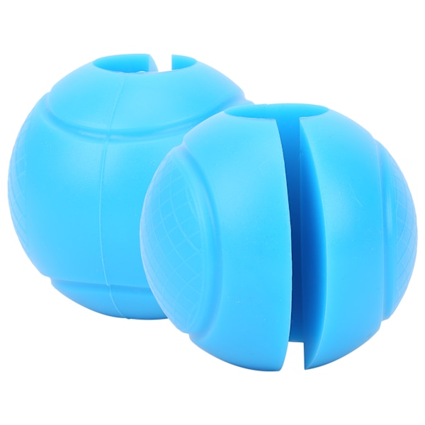 2 stk Hantelgrep Runde Tykke Silikon Hantel Adapter Baller Hantelgrep Hånd Wrap BallBlå