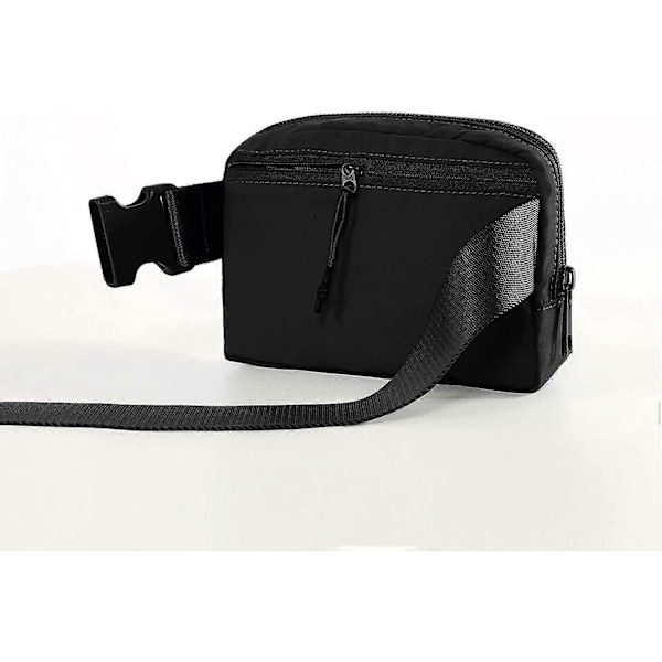Unisex Mini Vyölaukku Säädettävällä Hihnalla Pieni Vyötärölaukku Matkustamiseen, Treenaamiseen, Juoksuun, Vaellukseen, Musta
