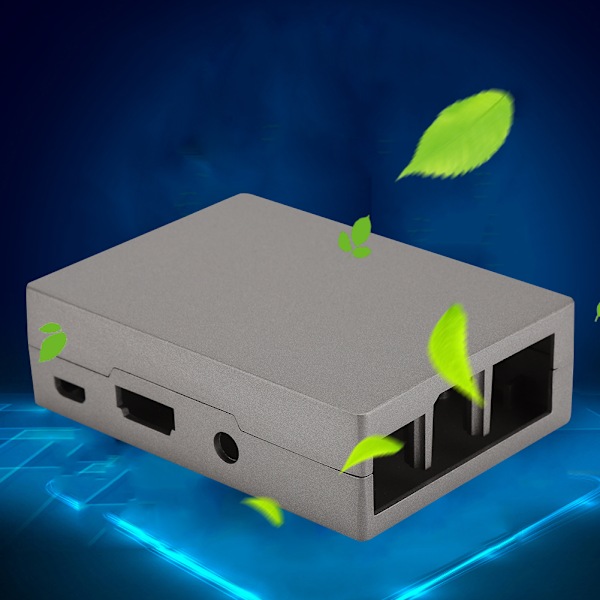 V3 Kova paksu alumiinikotelo liukuestematolla metallikotelo Raspberry Pi 3:lle Harmaa