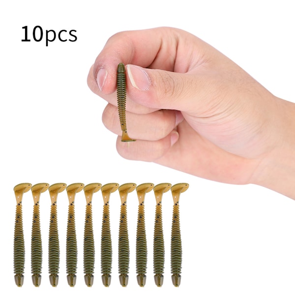 10 stk 5 cm myke kunstige fiske lokker larve orm agn fiskeutstyr tilbehør A