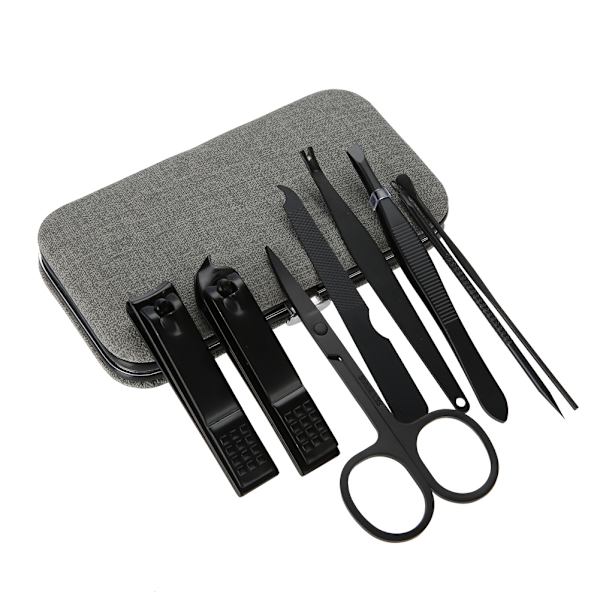 8 i 1 Nagelklippare i rostfritt stål Set Nagelmanikyrsats 02#