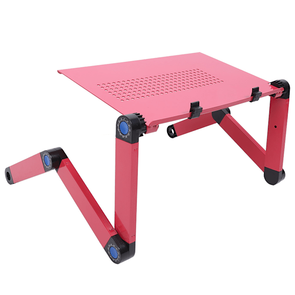 Aluminiumlegeringsseng Foldbar Bærbar Computer Justerbar Computerbord Bord StativRose Rød
