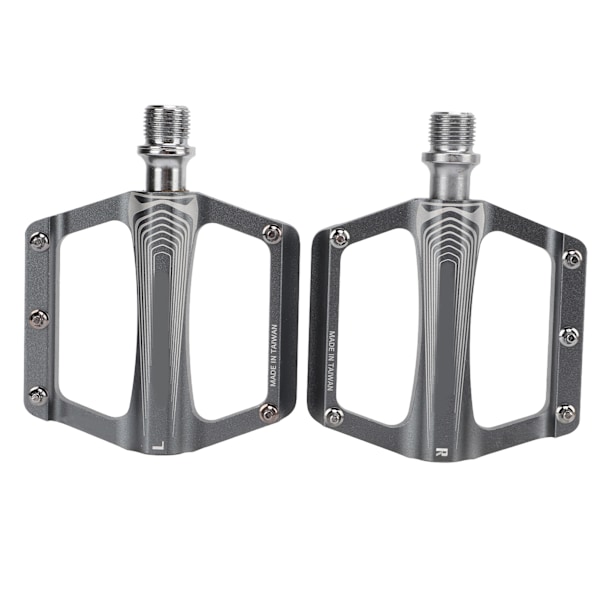 Enlee Bicycle Pedals Aluminum Alloy DU Bearing Bike Flat Pedal for Road Mountain BikesTitanium