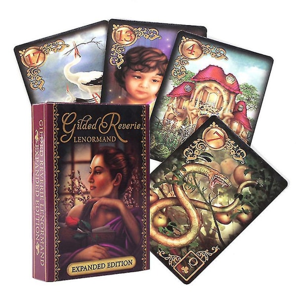 Kullatut Reveries Lenormand Oracle -kortit