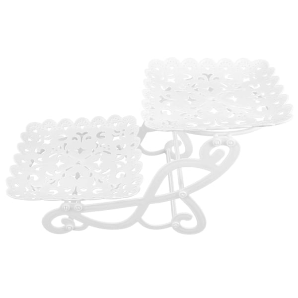 Kreativ Vit Dessertbordstårta Snack Display Stativ
