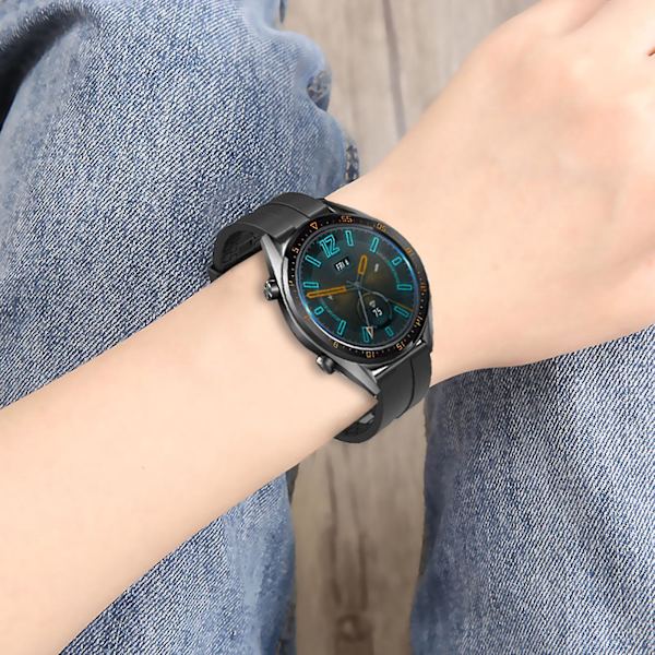 Vattentät 22mm silikonklockarmband för Huawei GT/2 Pro - Grön