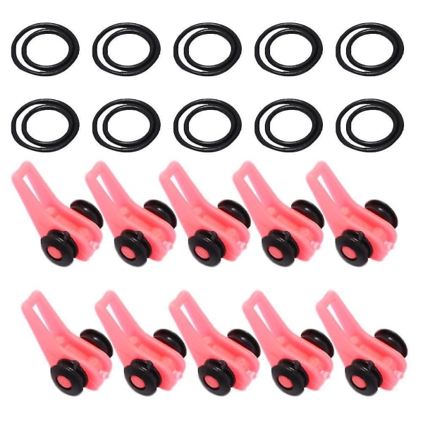 Justerbar 10-delad lila fiskespö Lure Bait Jig Holder Set