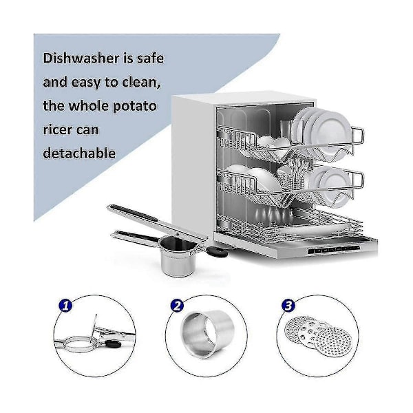 Kartoffelblender, Spaghetti Ma Med 3 Udskiftelige Skiver Til Ma Kartoffelmos Zekai