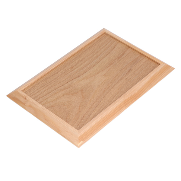 Træ serveringsbakke hjem kaffebar enkel elegant eftermiddagstebakke til fest familiefest 31,5 x 21,5 cm / 12,4 x 8,5 tommer