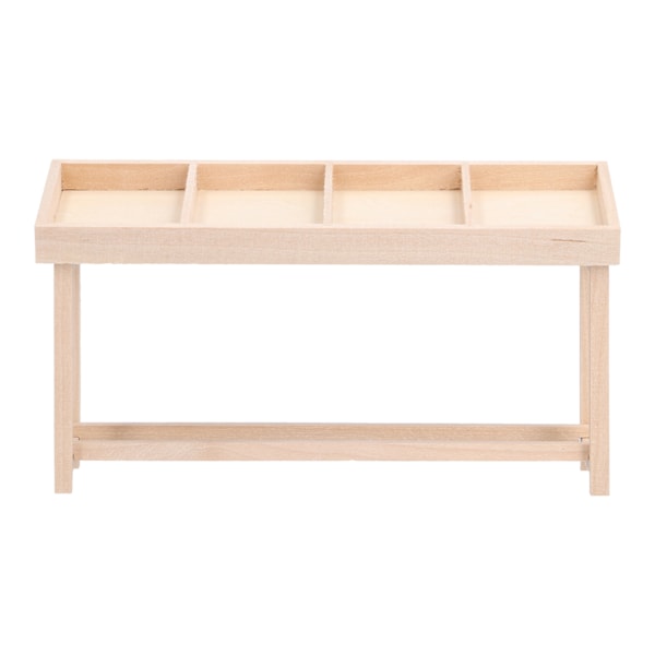 Nukkekotihyllytelineet 1:12 Miniatyyripuinen telinehylly nukkekodille DIY-koriste Hedelmä- ja vihanneshylly3