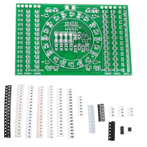 SMD Blinkande LED Komponenter Lödningsövningskort Elektronisk Krets