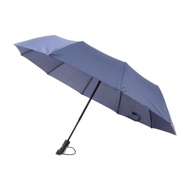 10 Rib Fuldautomatisk Paraply Mænd Business Automatisk Sammenklappelig Rejse Paraply til Regn Sol Navy Blå 58.5x10k