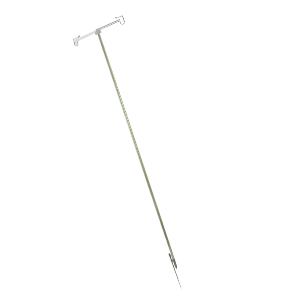 Camping Lampa Pol Vikbar Lätt Aluminiumlegering Utomhus Lyktstativ med Förvaringsväska för Picknick Fiske Grön