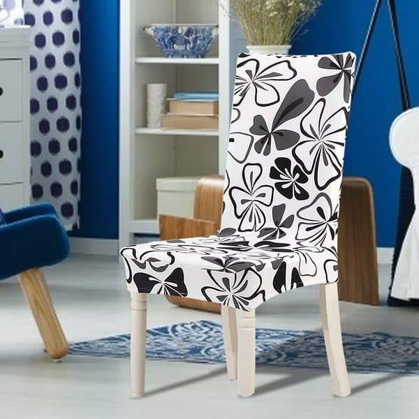 Polyester Trykk Elastisk Stoltrekk Avtakbare Beskyttelsesdeksler for Hjem Bryllup Hotell
