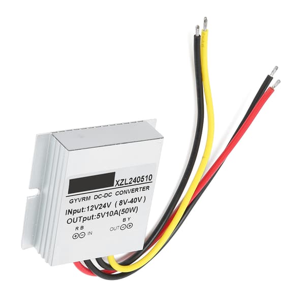 DCDC spenningsreduserer 12V 24V til 5V 10A 50W vanntett spenningsregulatorkonverter