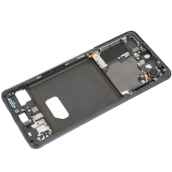 Midterrammeplade Husplade Midterfrontplade Ramme Udskiftningsreparationsdele til SAMSUNG S21 Sort