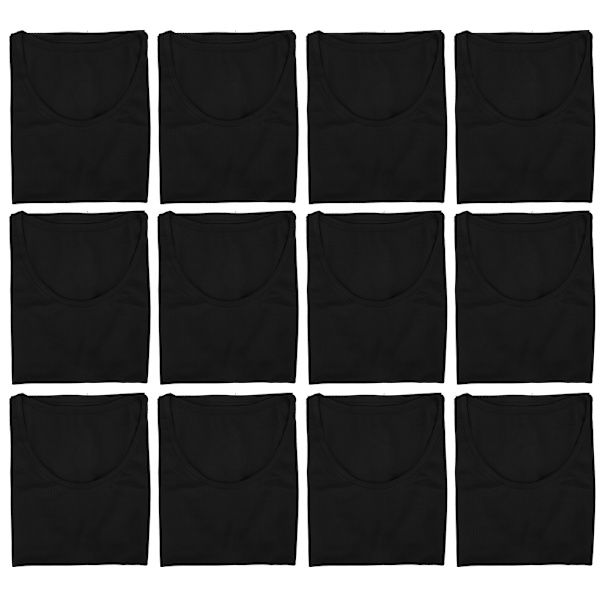12st Small Mesh Andas Barn Fotboll Träning Träningsväst Svart Barn Gratis Storlek