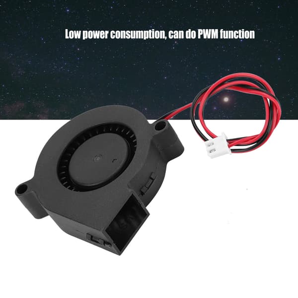 5015 5V Turbo Fan 3D Printer Tilbehør Blæser Radiator Køleventilator PBT Anti-plast Materiale