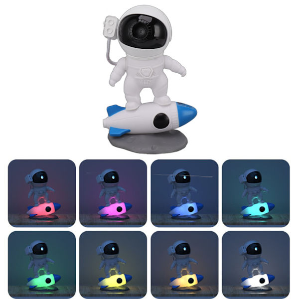 Stjärnprojektor Galaxy Nattljus USB Typ C 360 Graders Rotation Magnetiskt Huvud RGB Astronaut Ljusprojektor för Sovrum Fest