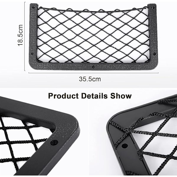 4-pack Car Organizer Mesh -säilytysverkot