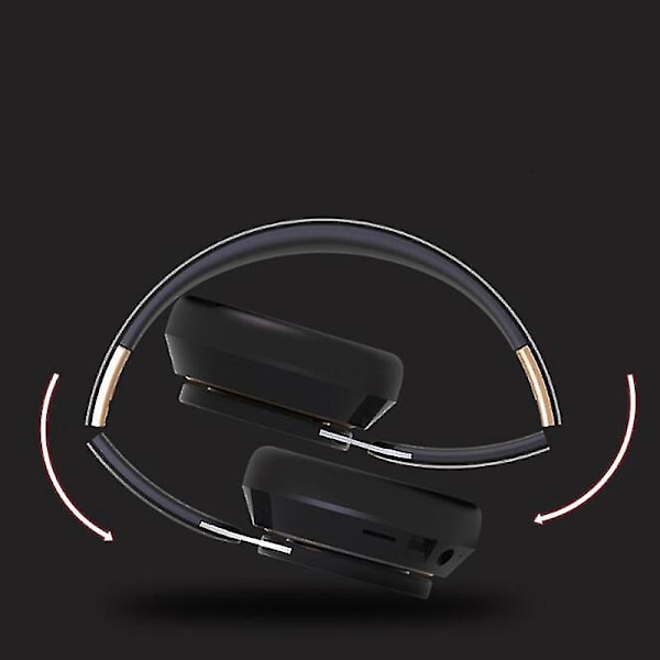 Trådløse Bluetooth Over-Ear Hodetelefoner, Stereolyd, Dyp Bass, 20 timer Spilletid, Myke Øreputer for Hjemmereise Svart