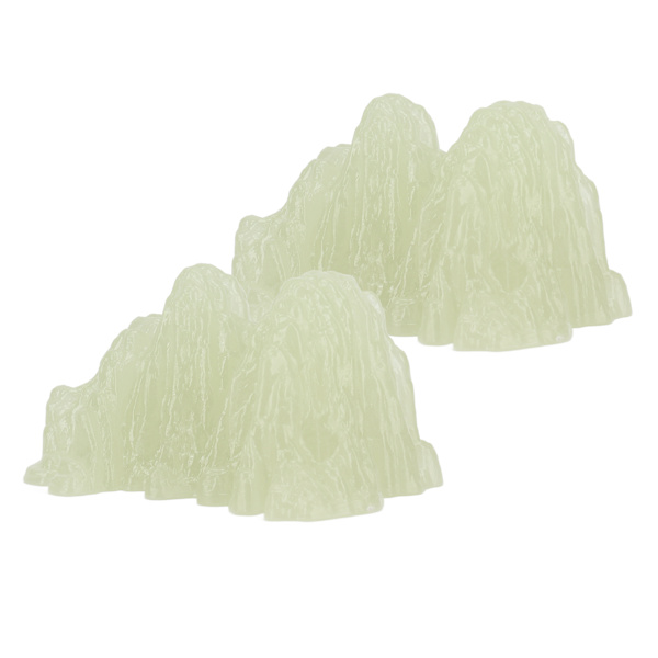 2 stk. Grønn fluoritt mineral krystallprøve skrivebordssimulering superlysende dekorativ steinhage fiskebolle landskapsornament 02 stil