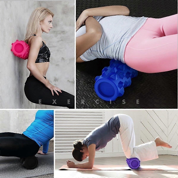 Foam Roller, Trigger Point Fitness Foam Roller Dyp Muskelmassasje Roller Yoga Pilates Roller (Svart 13 Tommer)