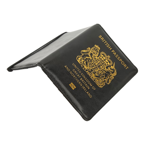 Britisk passomslag med elastisk belte, multikort, antityveri, antimagnetisk, vanntett reisepassomslag for ID-kort