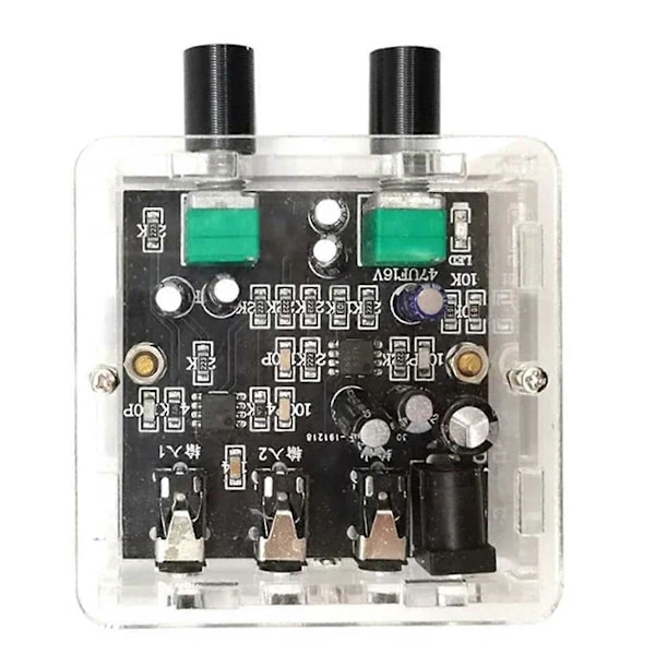 2-vägs 2-kanals 2 in 1 ut Stereo Ljudsignal Mixer Mixningskort