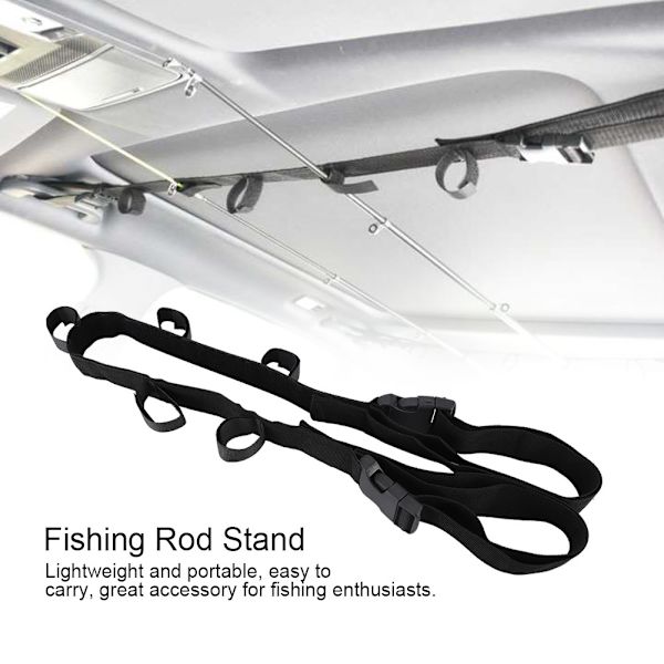 2-pack bilfiskespöfäste rem band fiskespö hållare stativ rack