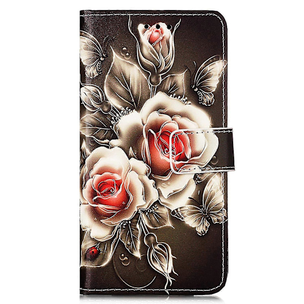 Til Samsung Galaxy A54 5g Pu Læder Wallet Stand Telefon Cover Fuld Dækning Indre Tpu Cover Zekai Rose