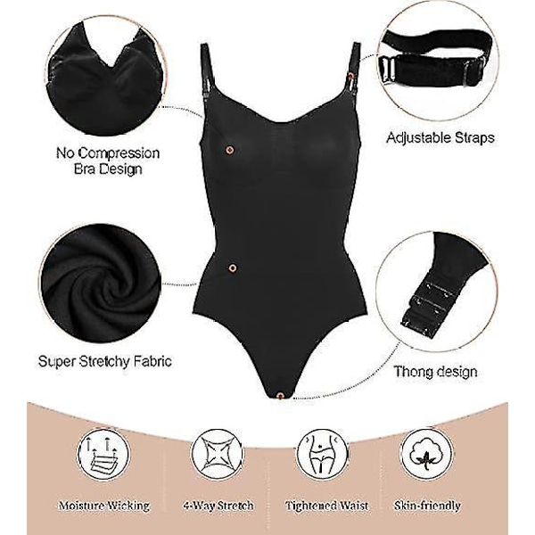 Ultra Mukava Naisten Muotoileva Bodysuit - Vatsanohjaus Muotoileva Alusasu