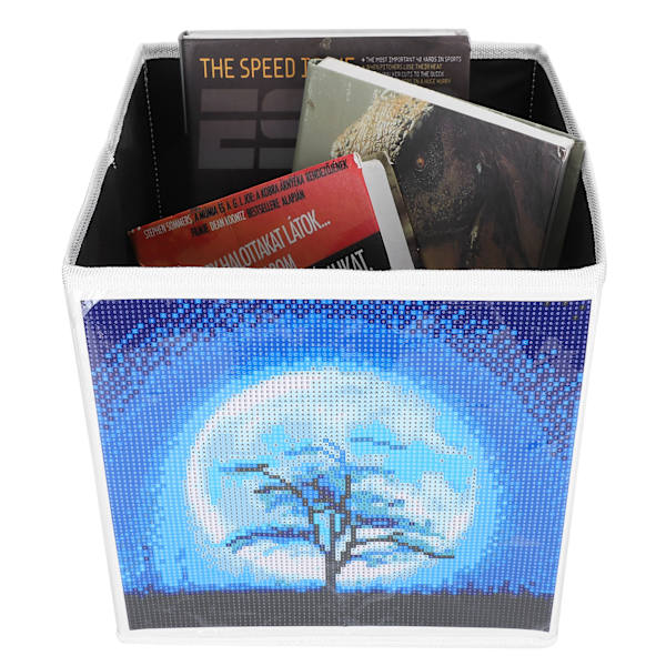 Vuxna Diamantmålning Kits Väggdekoration Strass DIY Fällbar Förvaringslåda Material Oavslutad