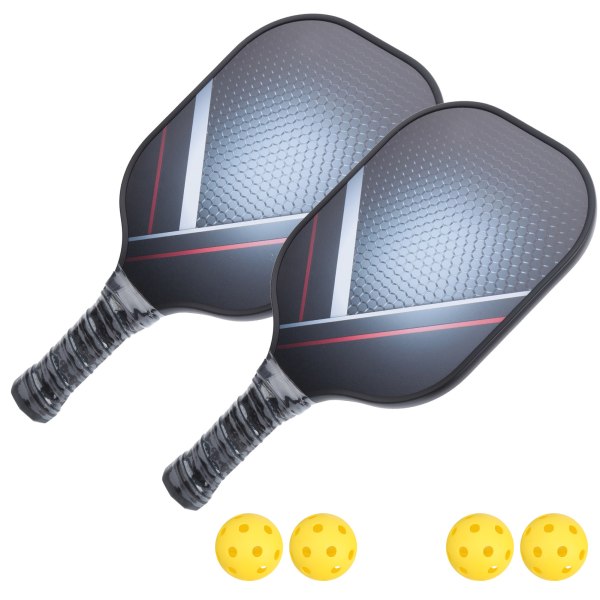1 sett bærbart pickleball padlesett lettvektsracketballsett med racketdekselpose