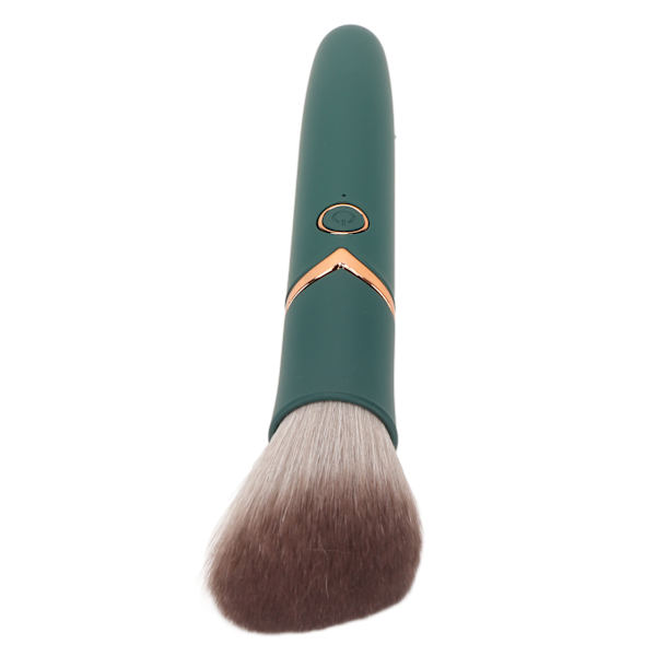 USB Genopladelig Makeup Brush 10 Gears Soft Fluffy Hair Elektrisk skønhedsbørste Grøn