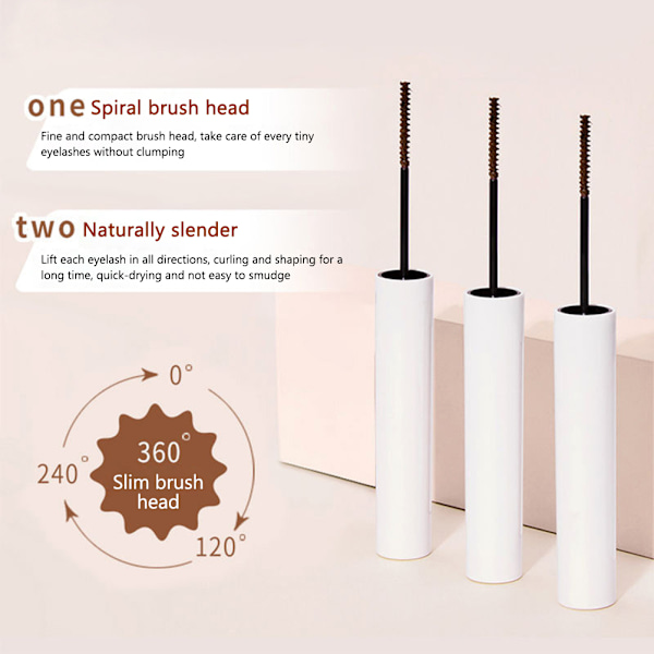 Cosmetics Mascara Vedenpitävä pitkäkestoinen volyymia antava ripsiväri Smudgeproof Makeup Mascara