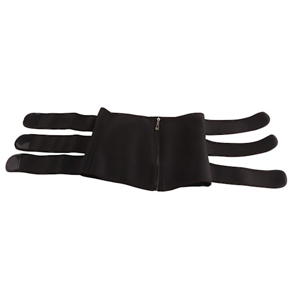 Midjetränare Polyester Dragkedja Unisex Multifunktionell Midjebandage Wrap för Sport Svart M